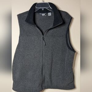 Eddie Bauer Mens Tall sz L Gray Soft Fleec